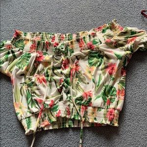 Off the shoulder crop top